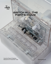 Load image into Gallery viewer, Limited Edition IT'S REAL Bluetooth Speaker + Casette Player Combo Transparant Edition