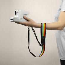Load image into Gallery viewer, Polaroid Camera Strap Flat  (Rainbow Black)