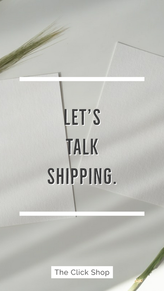 Let's talk Shipping