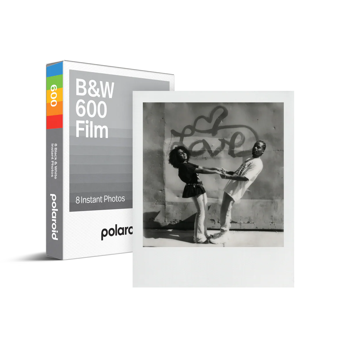 Polaroid 600 B&W Film pack shot