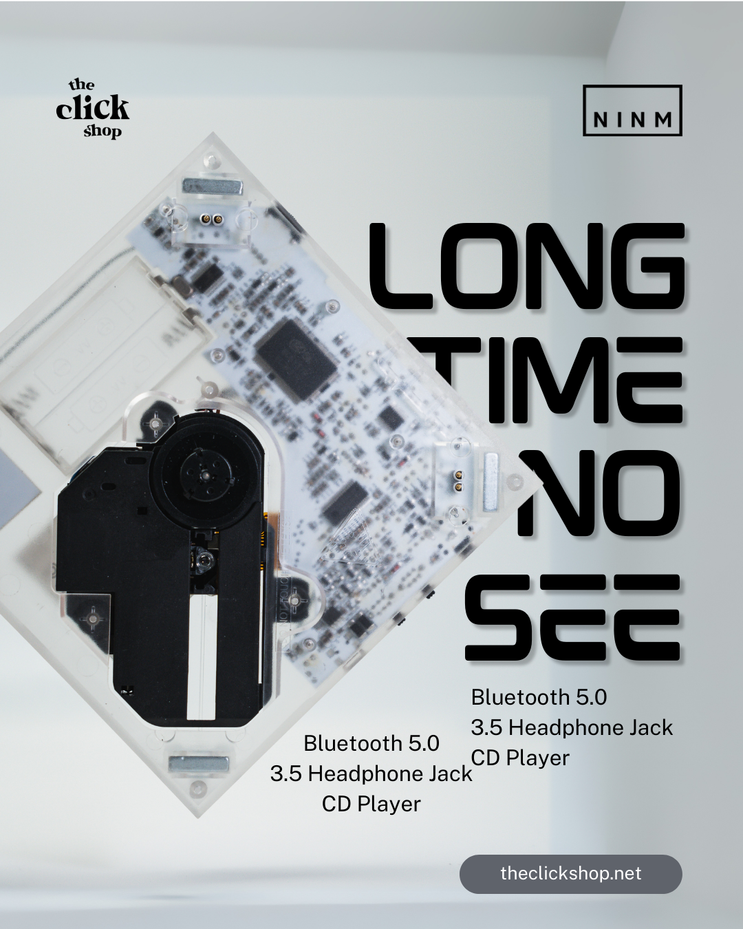 Long Time No See CD Player Clear — side view