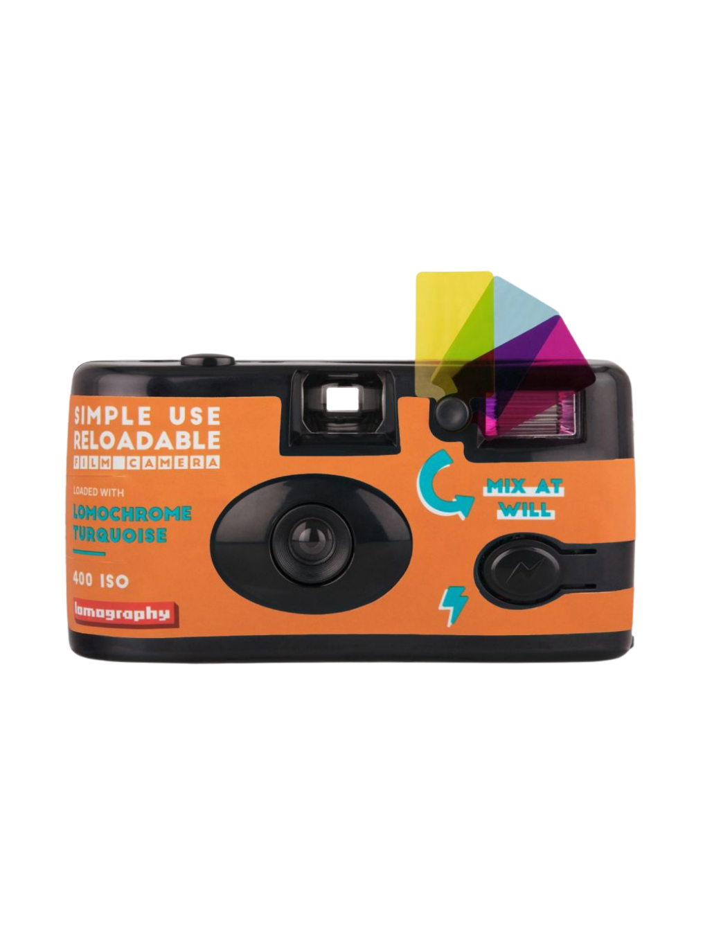 Lomography Simple Use Reuseable Film Camera - 400/27 Turquoise