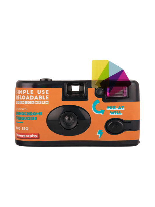 Lomography Simple Use Reuseable Film Camera - 400/27 Turquoise