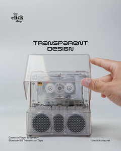 Limited Edition IT'S REAL Bluetooth Speaker + Casette Player Combo Transparant Edition