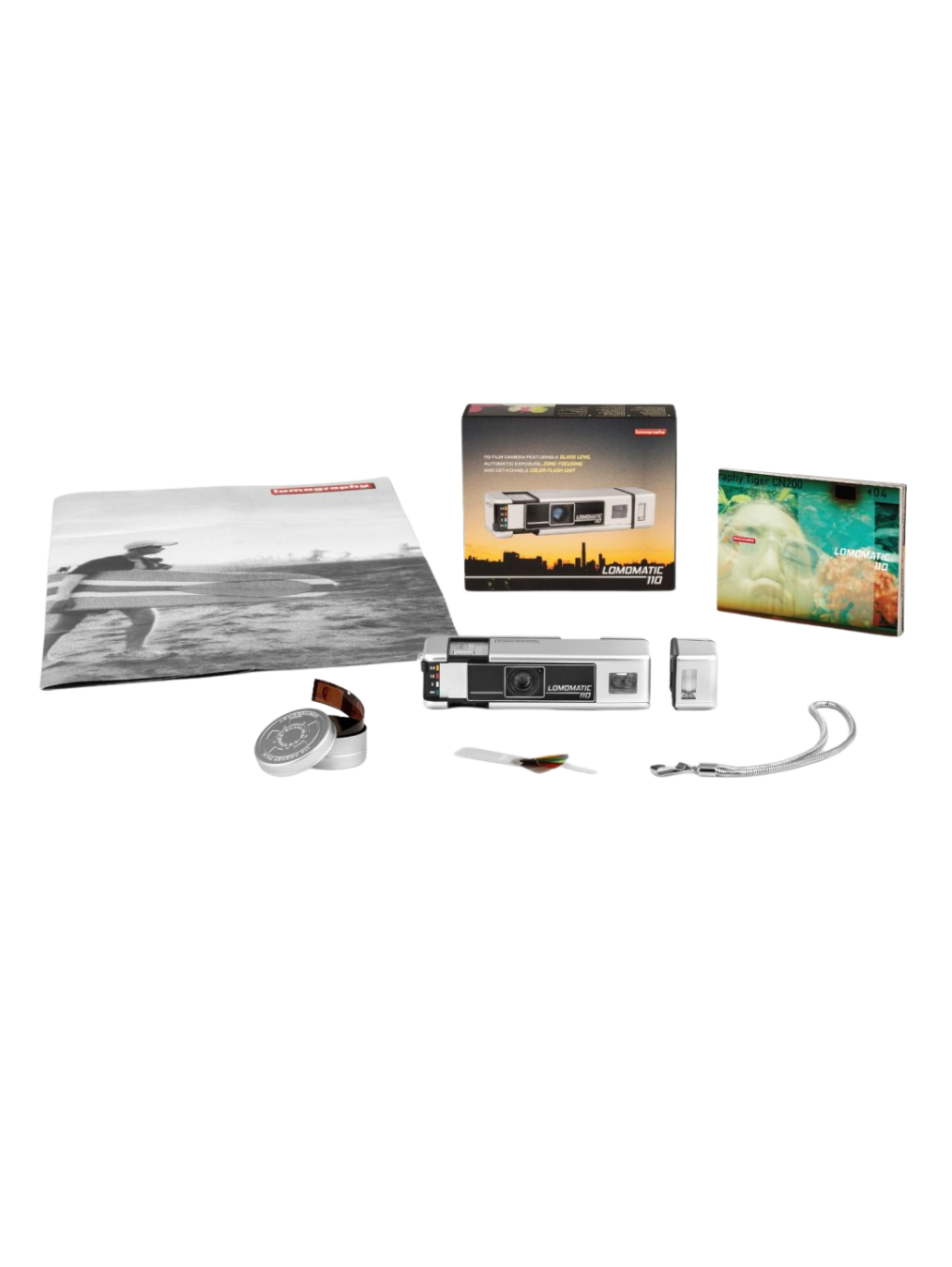 Lomomatic 110 Camera & Flash - Metal Edition