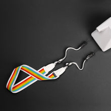 Load image into Gallery viewer, Polaroid Camera Strap Flat (Rainbow White)