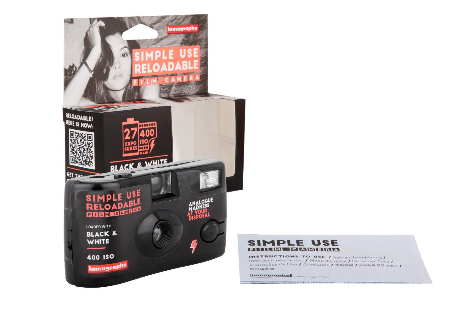 Lomography Simple Use B&W 400 — packaging