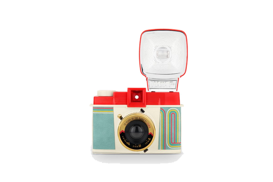 Diana F+ Camera & Flash 10 Years Anniversary — front view, transparent background
