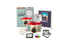 Load image into Gallery viewer, Diana F+ 10th Anniversary packaging contents, transparent background