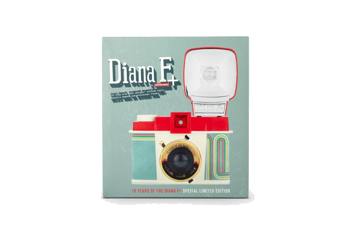 Diana F+ 10th Anniversary new packaging front, transparent background