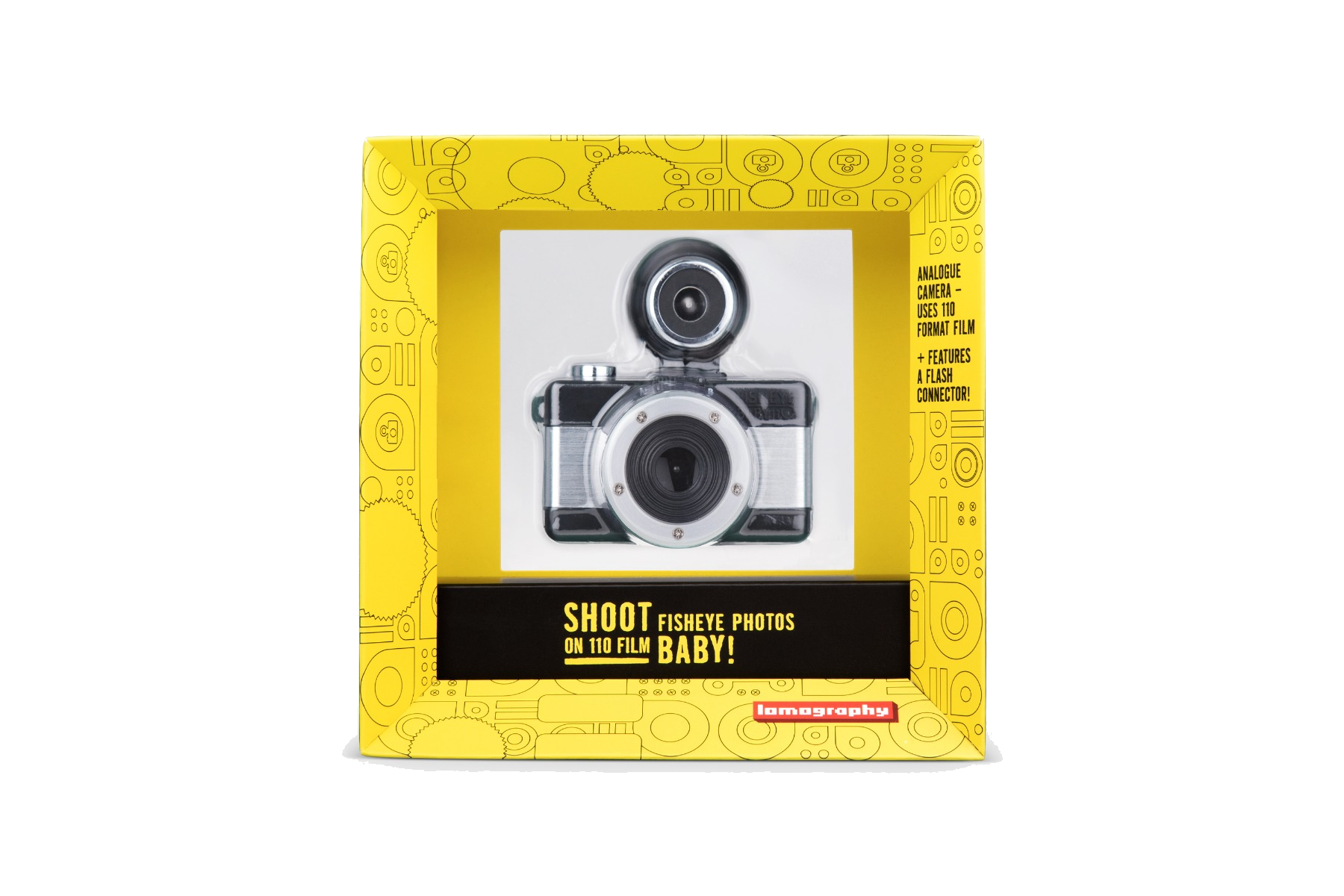 Lomography Fisheye Baby 110 Metal Black — top view