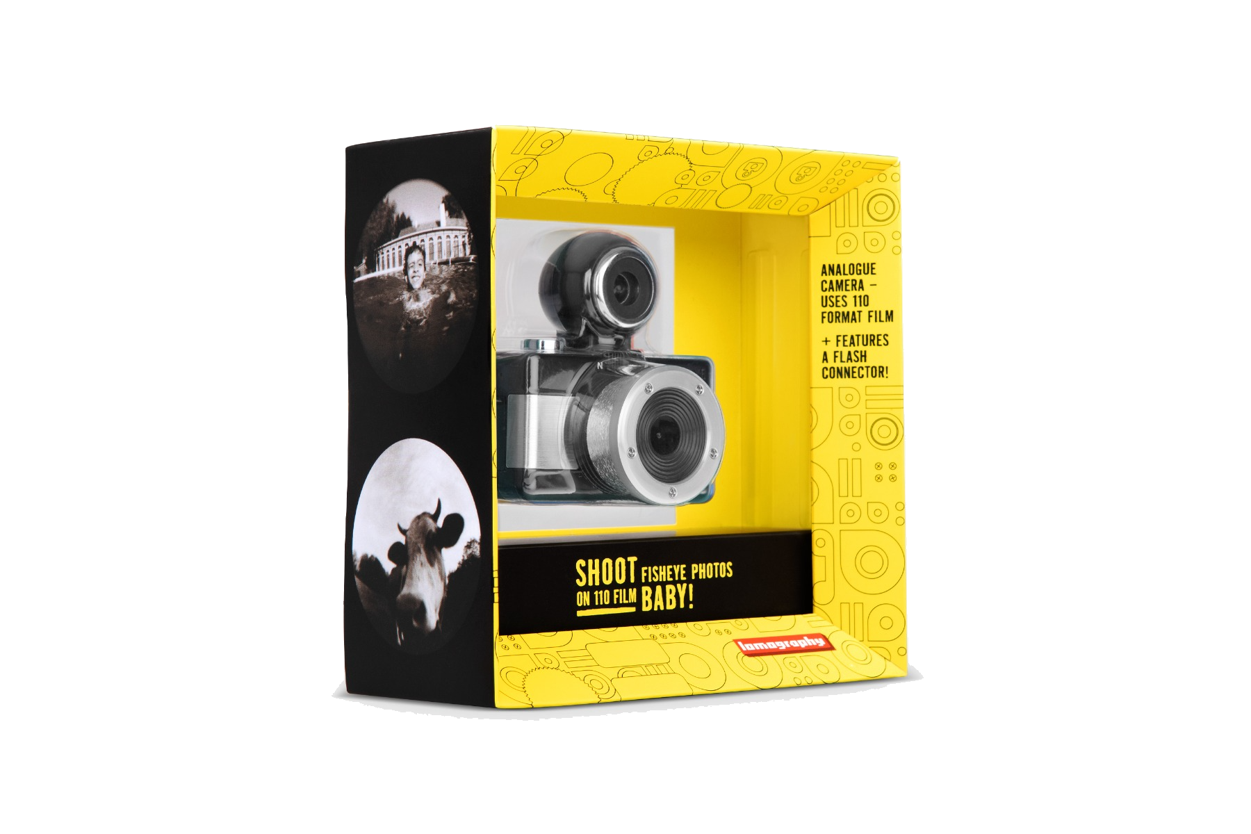 Lomography Fisheye Baby 110 Metal Black — detail
