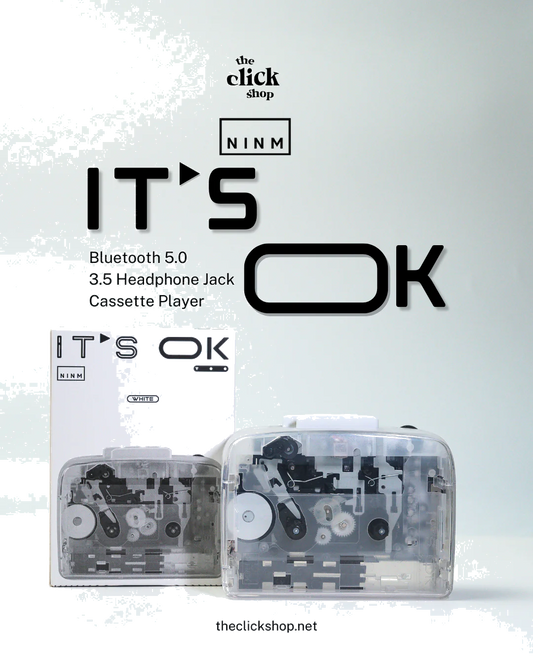 IT'S OK TOO Bluetooth 5.0 Stereo Cassette Player — White