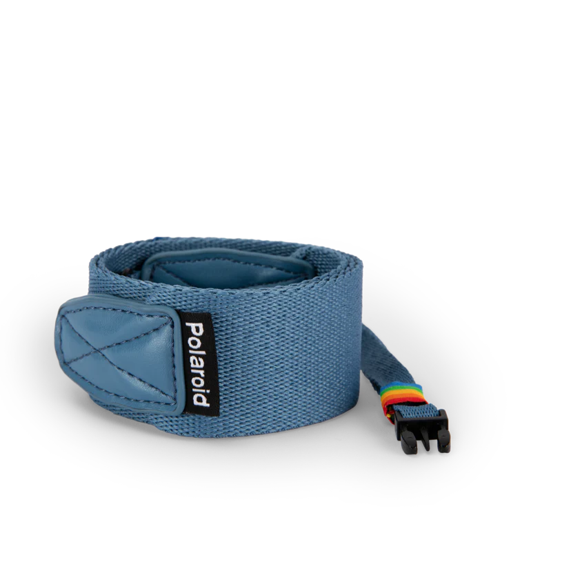 Polaroid Camera Strap Flat - Blue Gray
