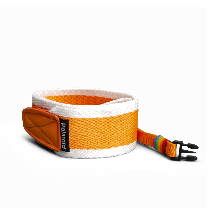 Polaroid Camera Strap Flat - Orange Stripe