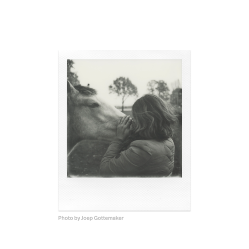Polaroid SX-70 B&W Film — instant photo sample